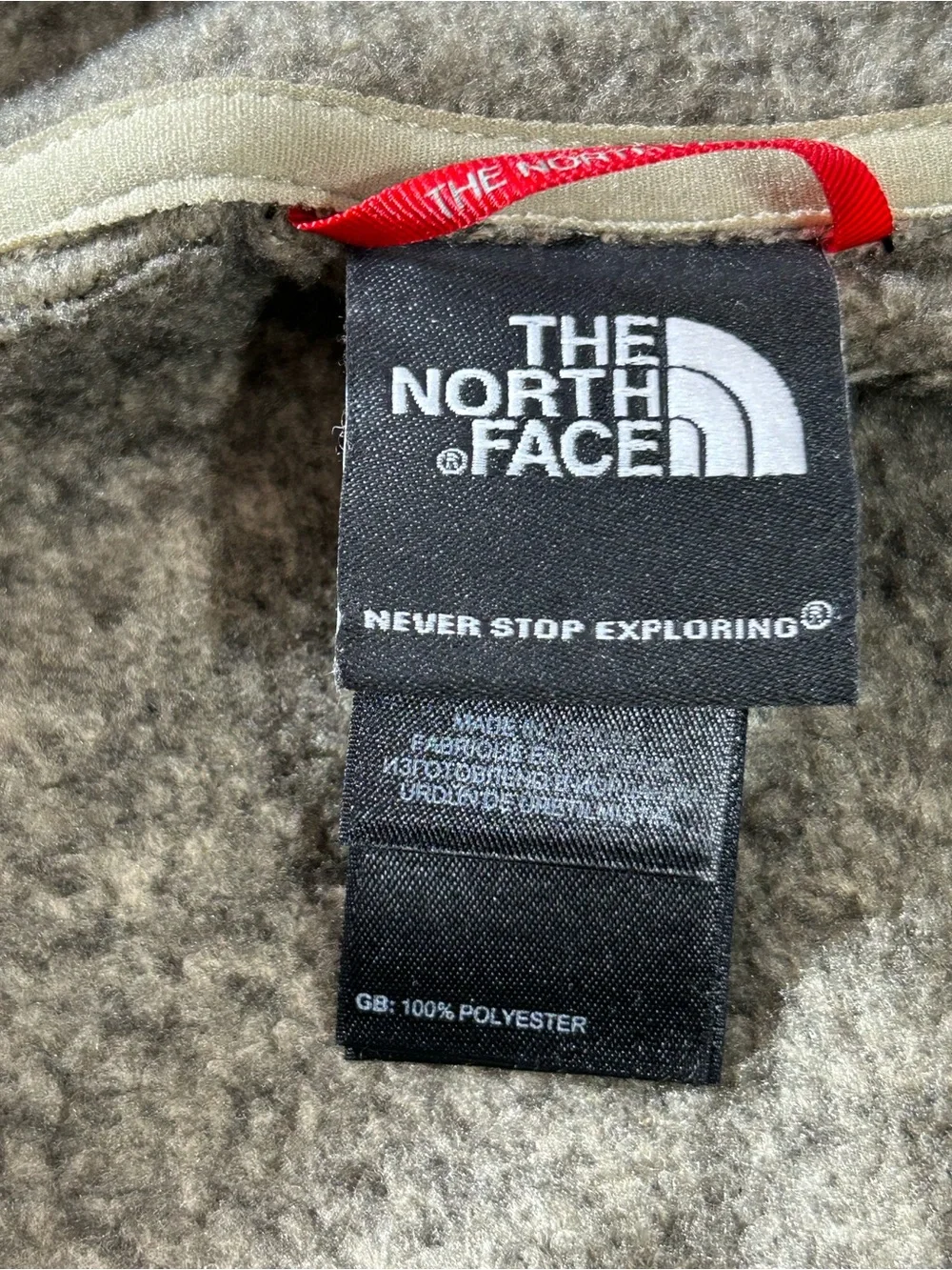 The North Face Men’s XXL Crescent 1/4 Zip Fleece Pullover Sweater Oatmeal Tan